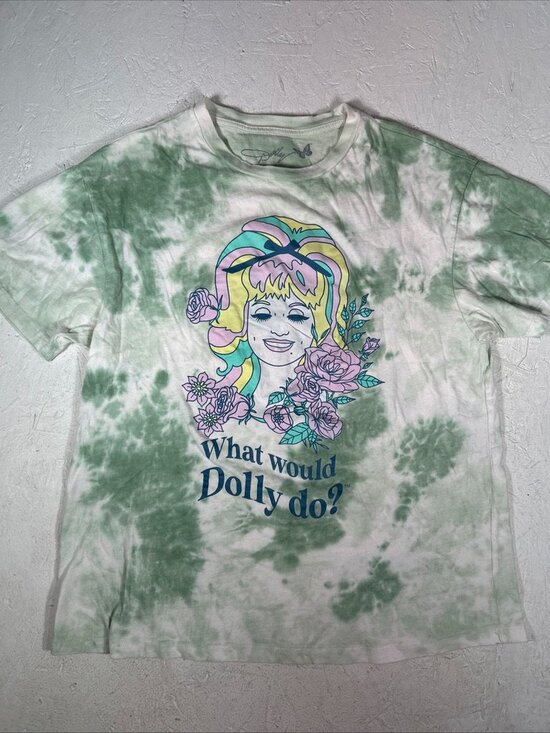 Dolly Parton Tops - Dolly Parton What Would Dolly Do T-Shirt Women XS Tie Dye Music